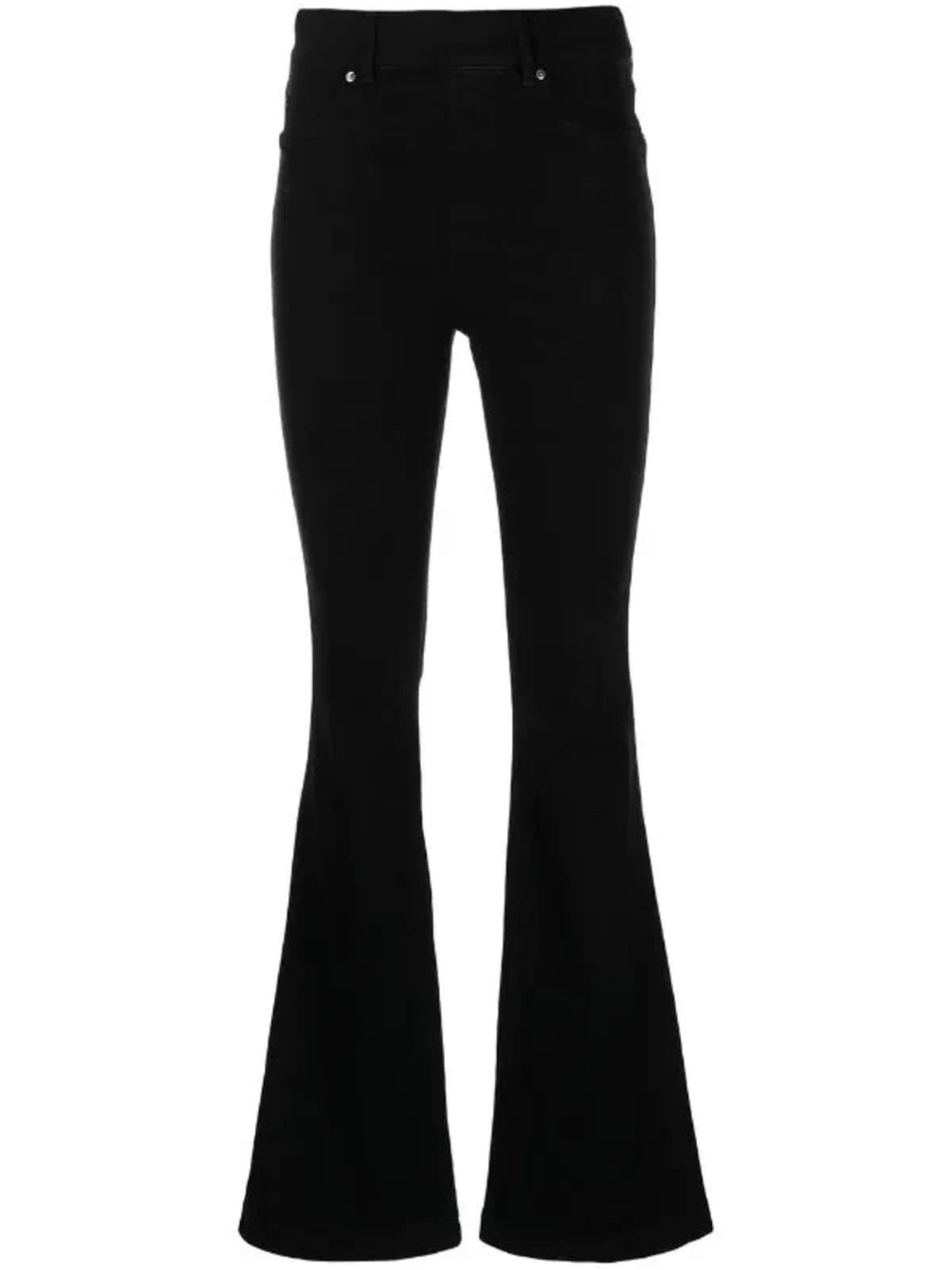 SPANX EveryWear High Rise Pull On Flare Jeans Clean Black 20326R - XS / 0